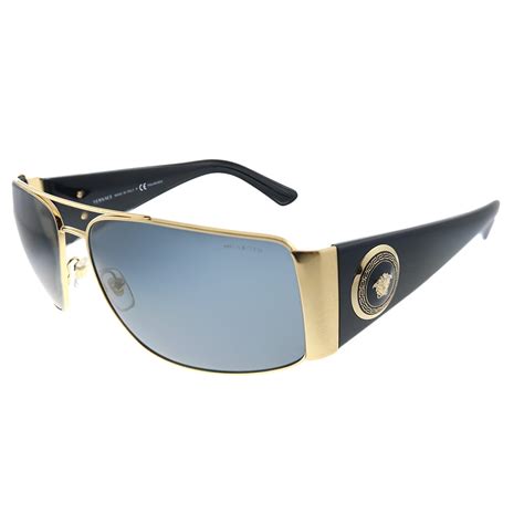 gold mens versace|Versace gold dark grey sunglasses.